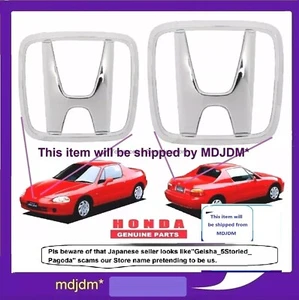 HOLA, Honda 93-97 Del Sol EG1 EG2 Front & Rear Badge 75700-SR2-000 75701-SR4-000 - Bild 1 von 2