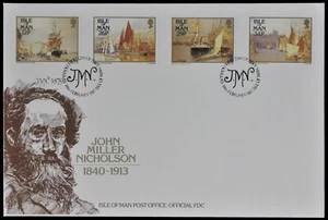 Isla de Man 1987 - Mi-Nr.o 331-334 - barcos / barcos - FDC - Imagen 1 de 1