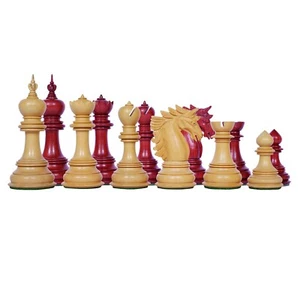 Chelics Series 4.5" Luxury Staunton Chess Pieces in African Padouk and Boxwood - Picture 1 of 9