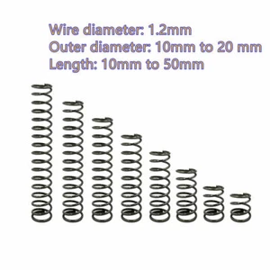 Compression Spring ressure Small Spring Wire 1.2mm, OD 10mm-20mm, 10mm-50mm Long - Picture 1 of 17