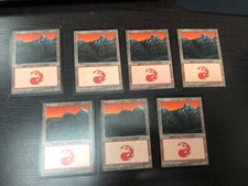 Portal Mountain Lot Mtg Old Basic Lands Lp X7