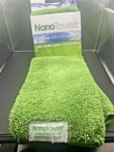 Nano Towels Cleaning Cloths - Cleans with Only Water - Wipes 14" x 14", Green - Picture 1 of 5