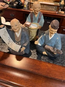 3 chinesische Paar Figuren, gestempelt auf Sockel Japan - Bild 1 von 1