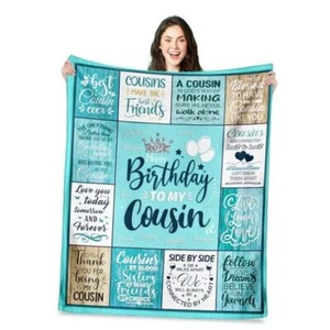 for Women, Best Funny Birthday Gifts for Cousin 50"x60" Cousin Birthday Gifts - Picture 1 of 7