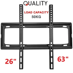 TV Wall Mount Bracket Fixed LCD TV LED Plasma 26 32 40 42 46 50 52 55 60 63 INCH - Picture 1 of 6