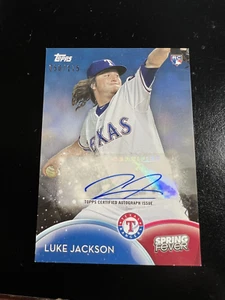 SFA-LJ LUKE JACKSON /175 TOPPS 2016 AUTO EXMT (RARE) AUTOGRAPH SPRING FEVER - Picture 1 of 2