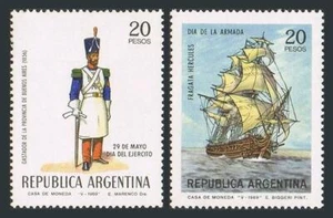 Argentina 893-894,MNH. Michel 1019-1020. Army,Navy Days:Sapper,Frigate Hercules. - Picture 1 of 1