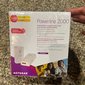 Netgear Powerline 2000 2-port WiFi Extender NEW SEALED - Afbeelding 1 van 2