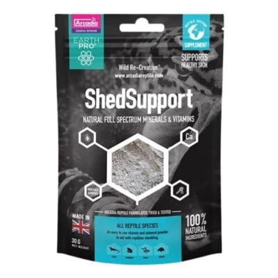 Reptile Shedding Aid Arcadia EarthPro ShedSupport Natural Supplement Feed 30 g