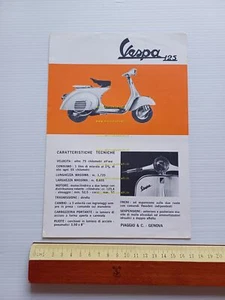 Piaggio Vespa 125 1963 depliant italiano originale - Picture 1 of 2