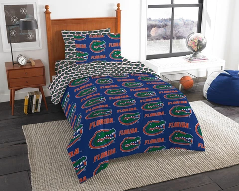 Florida Gators Twin Bed in a Bag Comforter Set Official NCAA Cover