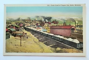 Butte MT Montana Train Load of Copper Ore Vintage Postcard D2 - Picture 1 of 2