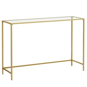 47.2 Inches Console Table, Tempered Glass Sofa Table, Modern Entryway Table, ... - Picture 1 of 8