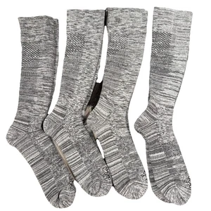 TOMMIE COPPER 4 PAIR OVER THE CALF NANOGLIDE COMPRESSION SOCKS Unisex Size L New - Picture 1 of 3