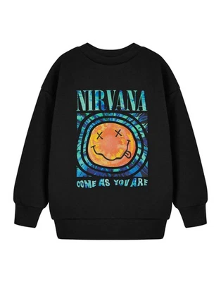 Nirvana Schwarz Come As You Are Kids Sweatshirt Unisex Kinder