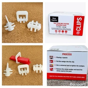 1000 Pieces,Tile Leveling System 1/16",Spacer for Professional Tile installation - Picture 1 of 11