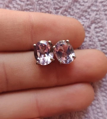 Sterling Silver TGGC amethyst stud earrings - Image 1 of 3