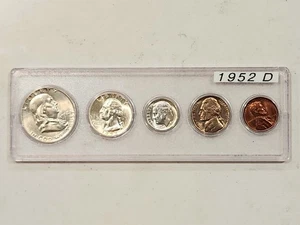 1952-D US Mint Silver Uncirculated BU Set In Case - Picture 1 of 2