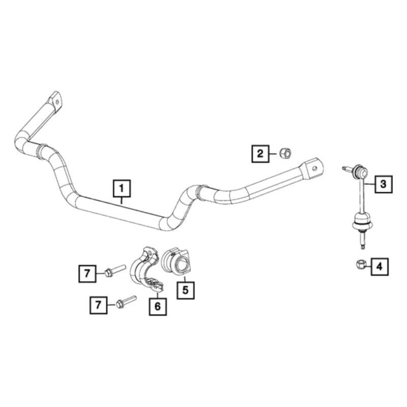 For Jeep Wagoneer 22-25 Mopar 68455364AB Front Passenger Side Sway Bar Bracket — 第 1/1 张图片