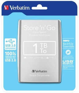 Verbatim L'Enregistrer N Aller Portable - Disque Dur - 1 To - Photo 1/7