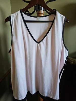 Camiseta sin mangas L.A. Blues para mujer talla grande 22 24 rosa activo negro Foto 1 de 4