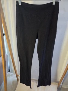 Black Denim Shorts Elastic Waist Drawstring Size M 7/8 Casual - Picture 1 of 8