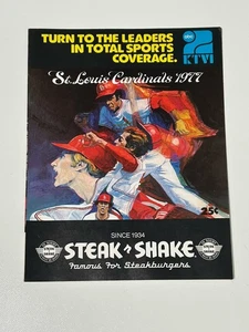 Vintage 1977 St. Louis Cardinals vs PITTSBURGH PIRATES SCORECARD - LOU BROCK - Bild 1 von 2