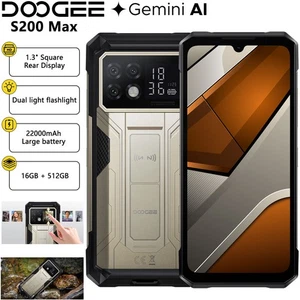 DOOGEE S200 MAX 5G Rugged Phone Dual Screen Android 15 Outdoors Mobile 22000mAh - Picture 1 of 25