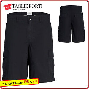 PLUS SIZE men's bermuda shorts with big pockets from 56 to 70 Jack Jones