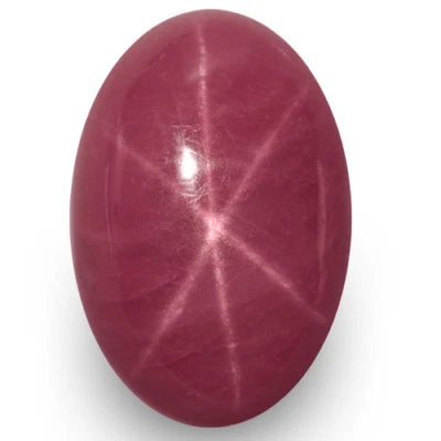 IGI Certified VIETNAM Star Ruby 12.01 Cts Natural Untreated Purplish Red Oval - Image 1 of 4