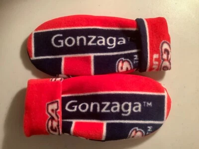 Gonzaga Bulldogs ZAGS Mitones GU HECHO A MANO Mujer NCAA Polar Guante de Invierno  Foto 1 de 4