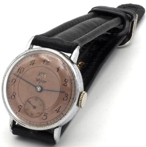 Reloj Wyler vintage con función de fecha. Funciona. Correa nueva. Estuche SS Swiss 15 joyas - Imagen 1 de 5