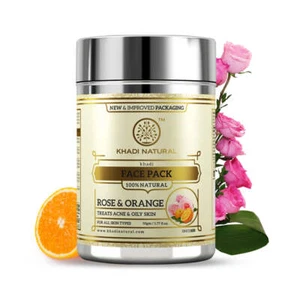 Khadi Natural Rose & Orange Face Pack |Evens Out Skin Tone | Anti Aging - 50 G - Picture 1 of 4