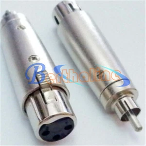 ONE NEW XLR Female to RCA Male Jack Adaptor Connector - Picture 1 of 6