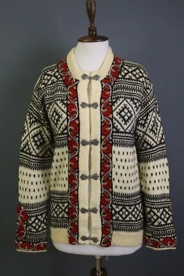 DALE OF NORWAY Multicolor Fair Isle Wool Knit Clasp Ski Cardigan Sweater Size M - Image 1 of 4