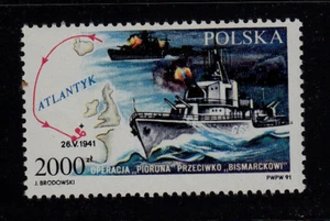 POLAND SCOTT# 3040 MNH  SINKING THE BISMARK!! - Picture 1 of 1
