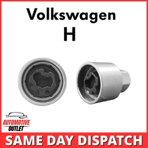 Master Blocage de Roue Boulon Sécurité Clé Antivol pour Volkswagen Numéro 528, H - Picture 1 of 6