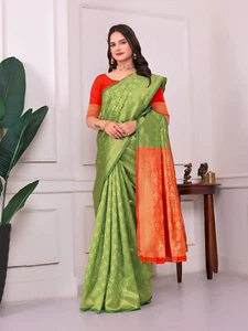Neu Sari Bluse Bollywood Partykleidung Sari Hochzeit Ethno Designer Braut Sari - Bild 1 von 4