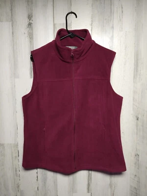 Natural Reflections Purple Fleece Vest With Pockets & Full Zip Large - Image 1 of 4