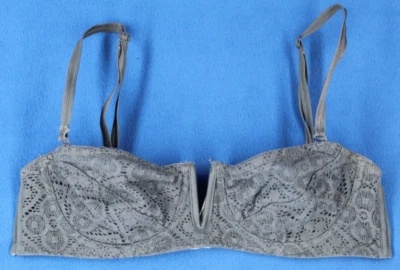 Intimately Free People Gray Underwire Unlined Balconette Bra Size 32B #D1278 - Image 1 of 4