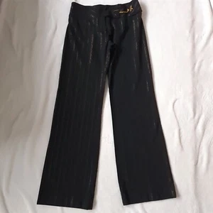 Karen Millan Ladies Trousers Black & Gold Striped - Size 12 - Great Condition - Picture 1 of 13
