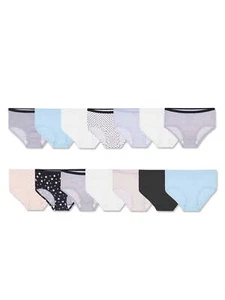 Fruit of the Loom Girls Underwear Assorted Cotton Brief Panties, 14+4 Pack, Size - Picture 1 of 1