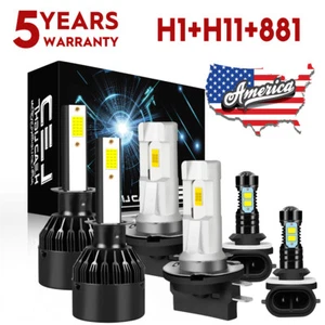 FOR HYUNDAI SONATA 2009 2010 6x LED Headlight High&Low Beam Fog Light Bulbs kit - Picture 1 of 14