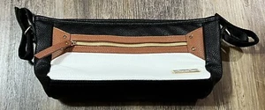 NWOT Itzy Ritzy Universal Stroller Caddy Bag Pebbled Faux Leather Vanilla Latte - Picture 1 of 4