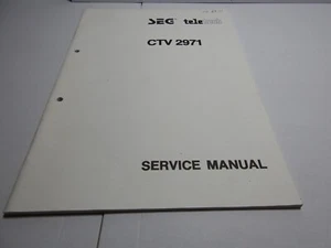 teletech CTV 2971  Service Manual - Picture 1 of 1