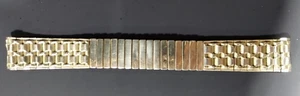 USED PREOWNED Baldwin Expandable 1/20-10k Gold 5/8 Stainless Steel Watch Band - Picture 1 of 9