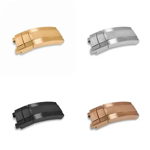 9mm Anschluss Faltschließe Edelstahl Uhrenschließe für Silikonarmband Ersatzteil - Picture 1 of 15