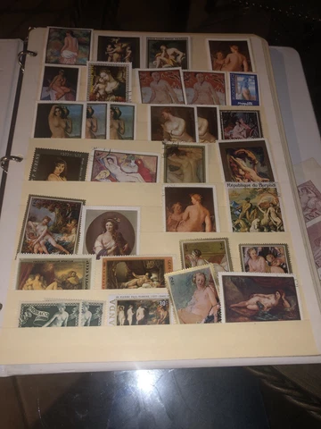 Nude Paintings Art stamps Collection (over 370) Cover