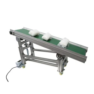 59" x15.7" Electric Belt Conveyor System Transport Machine PVC Belt Double Panel - Picture 1 of 10