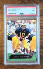 2000 Press Pass Tom Brady RC Rookie PSA 9 Mint Michigan, Patriots #37